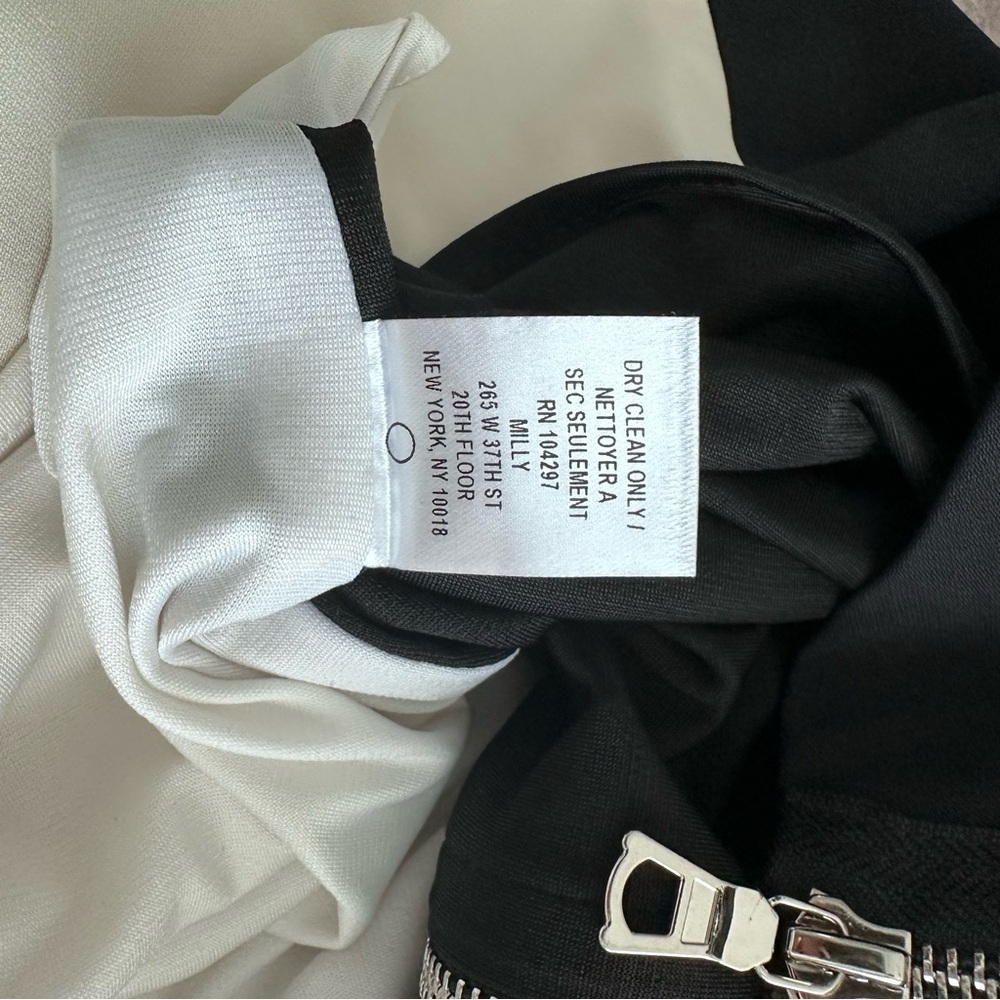 Milly of New York Cream and Black Mini Dress Size 2 - Picture 8 of 10